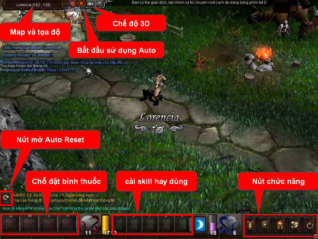 Chức năng chính của Game MU Bạch Long Chức năng chính của Game MU Bạch Long