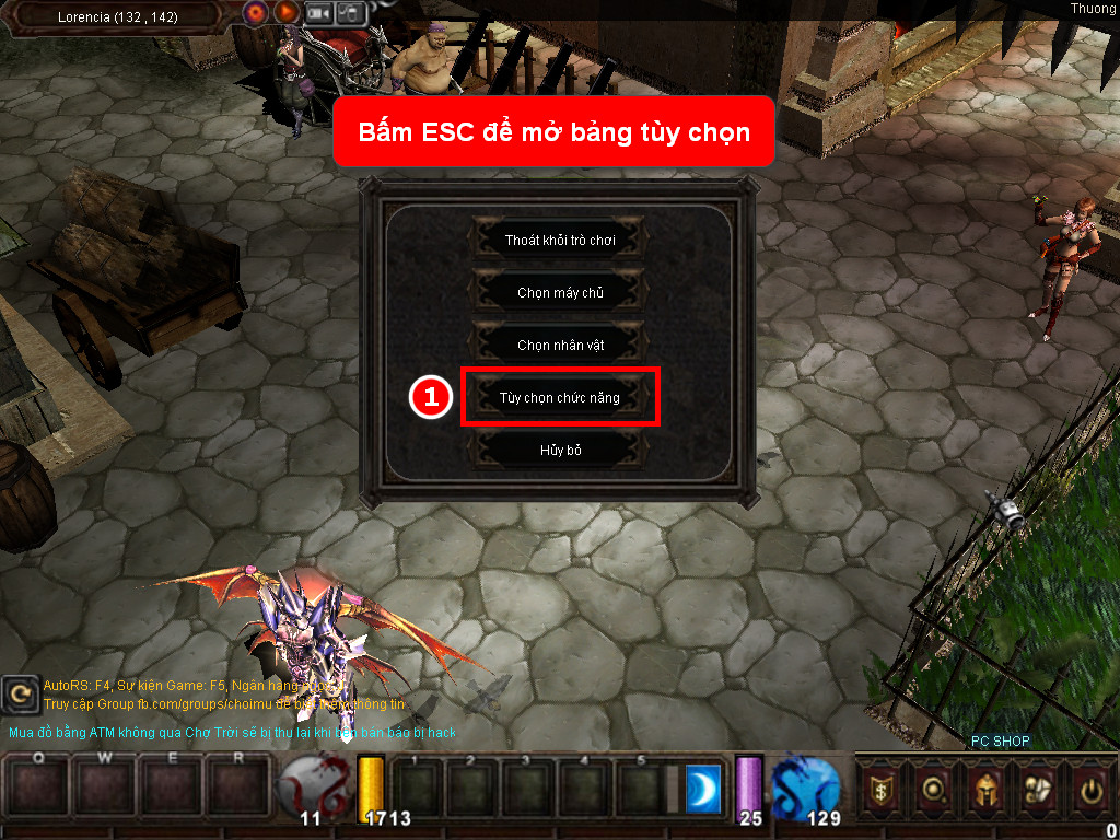 Chức năng chính của Game MU Bạch Long Chức năng chính của Game MU Bạch Long